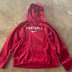 Boy’s Large Red Nike Football Hoodie.